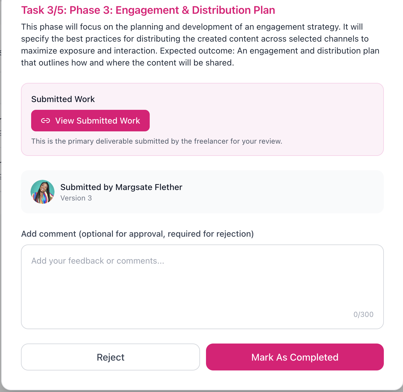 Review modal on ARTISH